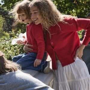 NWT Doen Nara cardigan in scarlet rose